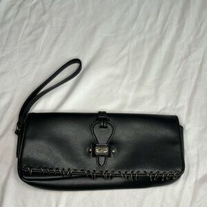 Guess black wristlet clutch purse